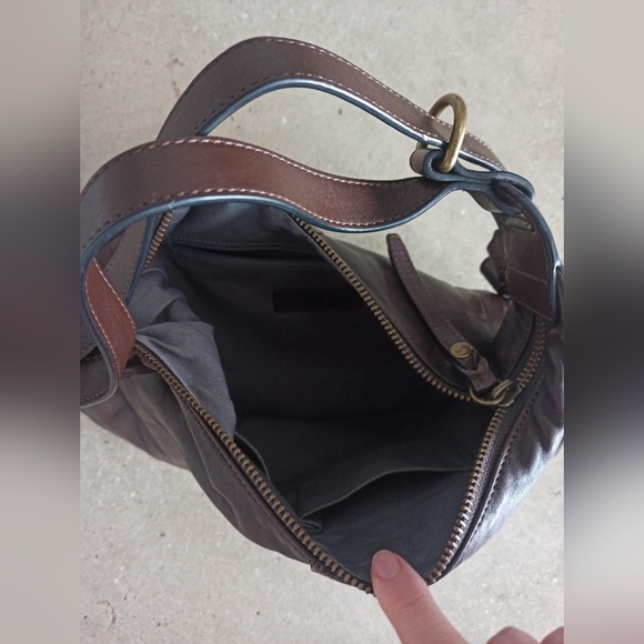 FRYE Gia Convertible Shoulder Hobo Bag Backpack Brown Leather - Picture 8 of 8